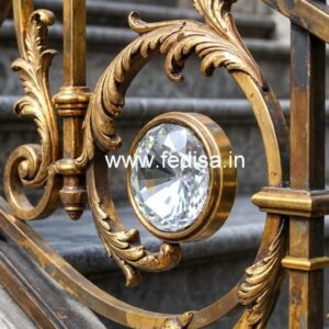 Designer Brass Crystal Railings for Interior Design CR-2698
