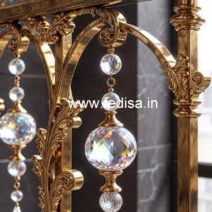 Designer Brass Crystal Railings for Interior Projects CR-2702