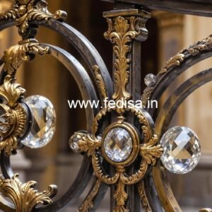 Premium Brass Crystal Railings for Stair Design CR-2703