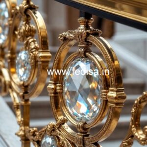 Premium Brass Crystal Railings for Home Design CR-2707