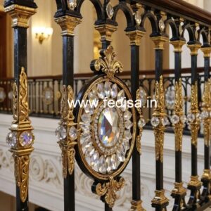 Elegant Brass Crystal Railings for Modern Interiors CR-2708