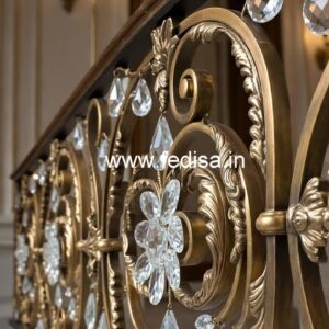Best Brass Crystal Railing Ideas for Luxury Homes CR-2709