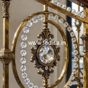 Top Brass Crystal Staircase Designs for Interiors CR-2710