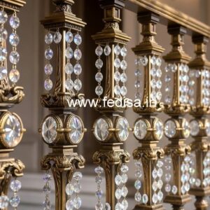 Modern Brass Crystal Railings for Stylish Homes CR-2711