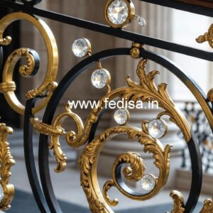 High-End Brass Crystal Railings for Luxury Villas CR-2718