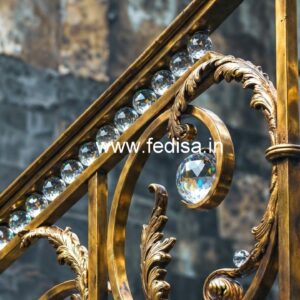 Unique Brass Crystal Railings for Modern Design CR-2719