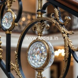 Designer Brass Crystal Railings for Dream Homes CR-2727