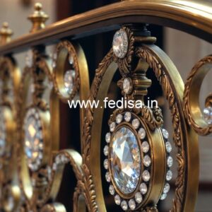 Stylish Brass Crystal Railings for Premium Interiors CR-2729