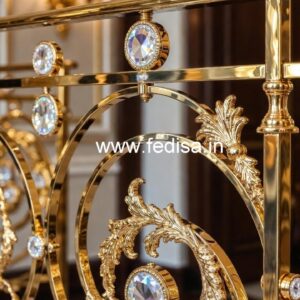 Stylish Brass Crystal Railings for Modern Homes CR-2734
