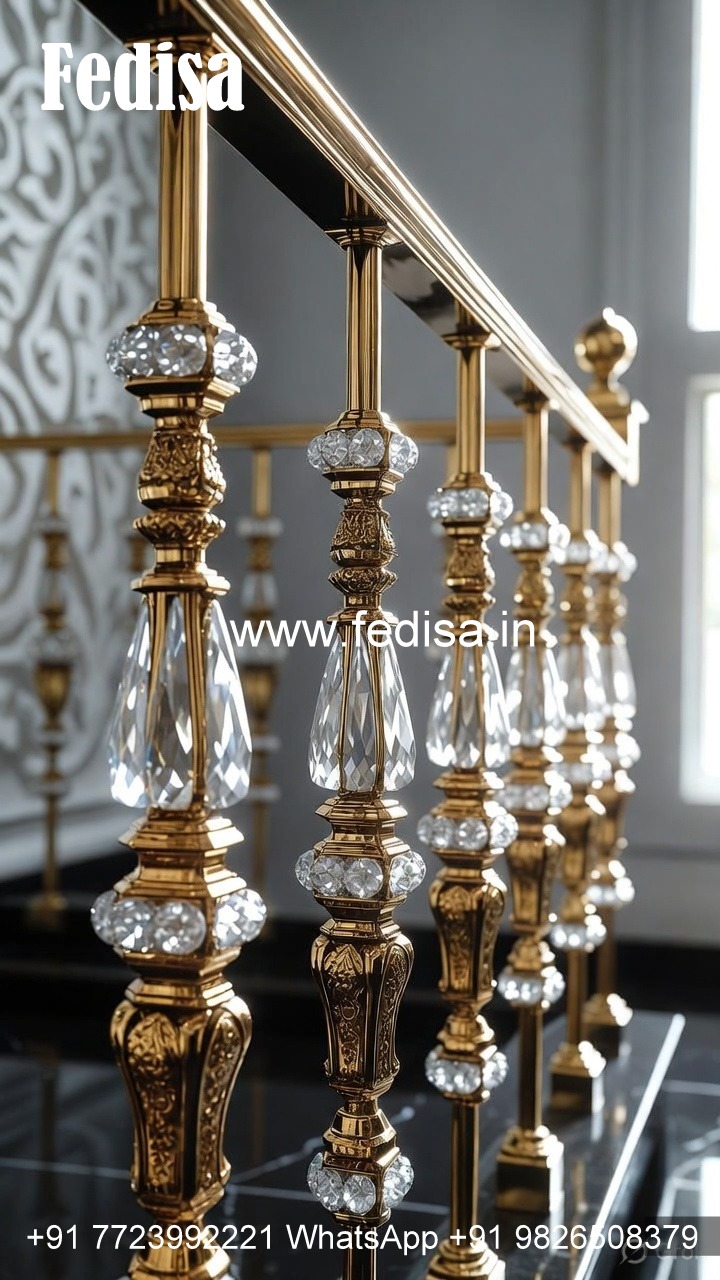 Luxury Brass Crystal Railing Design Ideas CR-2735