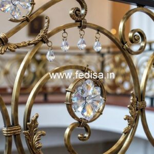 Premium Brass Crystal Railing Designs for Villas CR-2740