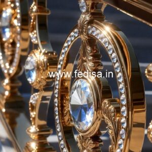 Brass Crystal Railing for Luxury Homes CR-2743