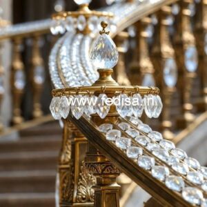 Custom Brass Crystal Railing for Interiors CR-2748
