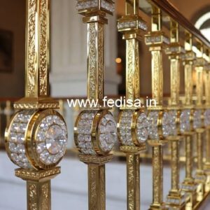 Royal Look Brass Crystal Railing Designs CR-2759
