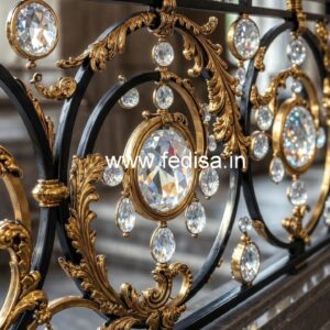 Elegant Staircase Brass Crystal Railings CR-2763