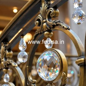 High-End Staircase Brass Crystal Designs CR-2766