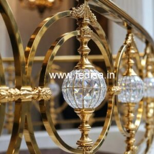 Golden Brass Crystal Railing Designs CR-2771