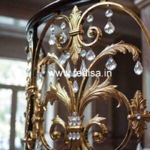 Luxury Brass Railings with Crystal Detailing CR-2773