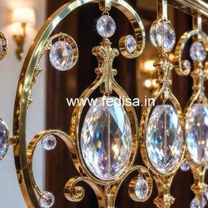 Premium Brass Crystal Railings for Hotels CR-2776