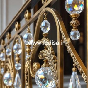 Fancy Brass Crystal Railing Designs CR-2777