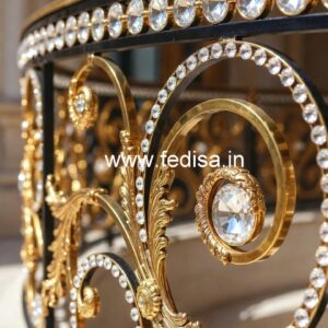 Luxury Interior Decor with Brass Crystal Railings CR-2778
