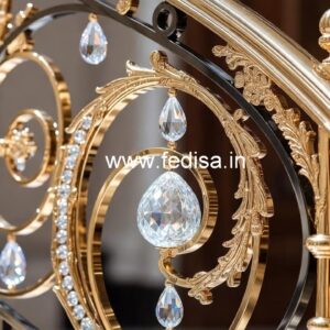 Modern Glass Brass Crystal Railings CR-2785