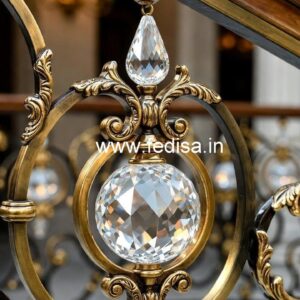 Stylish Staircase Brass Crystal Designs CR-2786