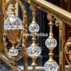 Designer Luxury Brass Crystal Railings CR-2787