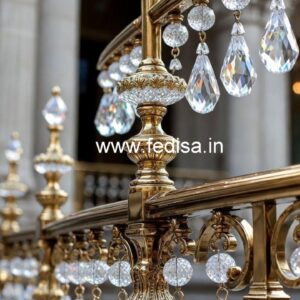 Custom Staircase Brass Crystal Railings CR-2788