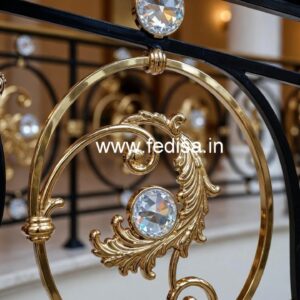 Premium Staircase Crystal Brass Railings CR-2791