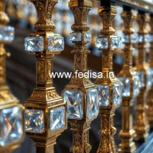 Contemporary Crystal Brass Railing Designs CR-2799