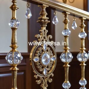 Elegant Home Decor Brass Crystal Railings CR-2805