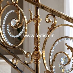 Luxury Handcrafted Brass Crystal Railings CR-2811