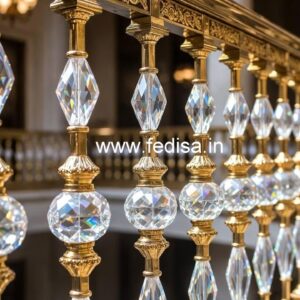Stylish Golden Brass Crystal Railings CR-2815