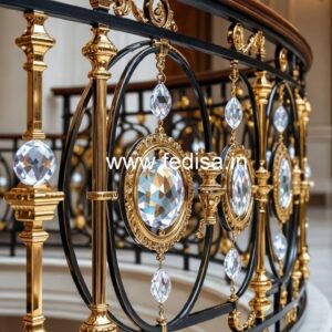 Modern Interior Brass Crystal Railings CR-2822