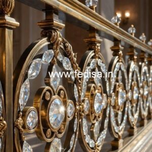 Classic Golden Brass Crystal Railings CR-2824