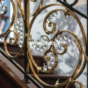 Custom Interior Brass Crystal Railings CR-2829