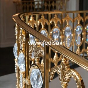 Luxury Brass Crystal Railings for Interiors CR-2833