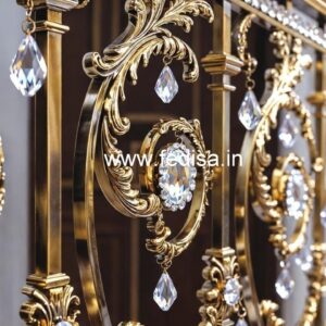 Modern Brass Crystal Staircase Railing Ideas CR-2839