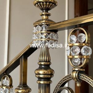 Stylish Brass Crystal Balcony Railings CR-2841