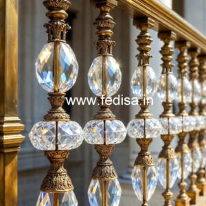Royal Brass Crystal Interior Railings CR-2844