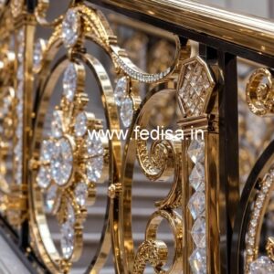 Classic Brass Crystal Railings for Luxury Homes CR-2847