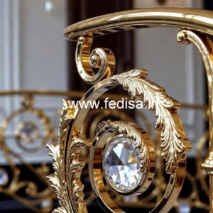 Contemporary Brass Crystal Railings CR-2849