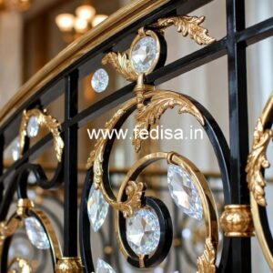 Premium Crystal Brass Stair Railings CR-2859