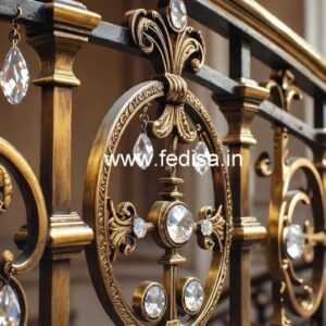 Designer Interior Brass Crystal Railings CR-2871