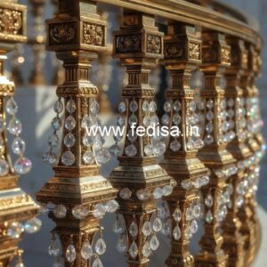Elegant Brass Crystal Railings with Lighting CR-2880