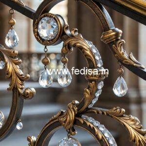 Luxury Brass Crystal Staircase Designs CR-2890