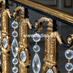 Luxury Brass Crystal Railings for Duplex CR-2894