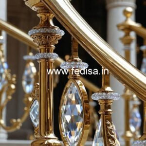 Premium Brass Crystal Railing for Villas CR-2897