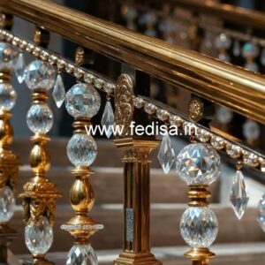 Stylish Brass Crystal Railing for Modern Homes CR-2901
